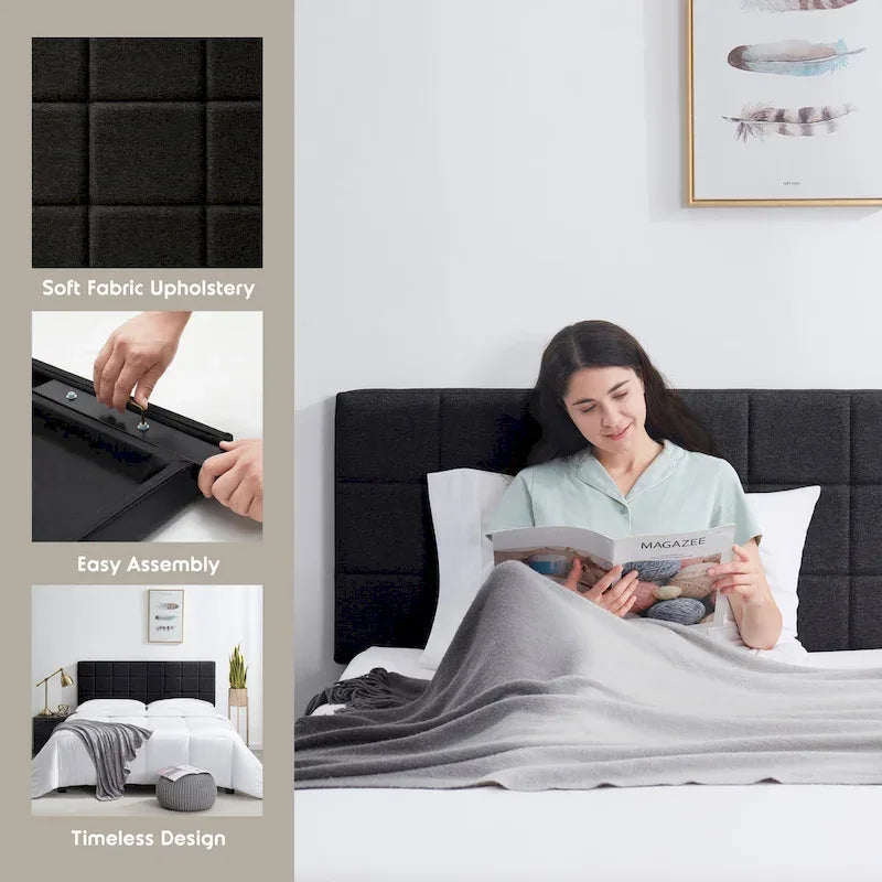 Nestl Square Tufted Upholstered Adjustable Headboard