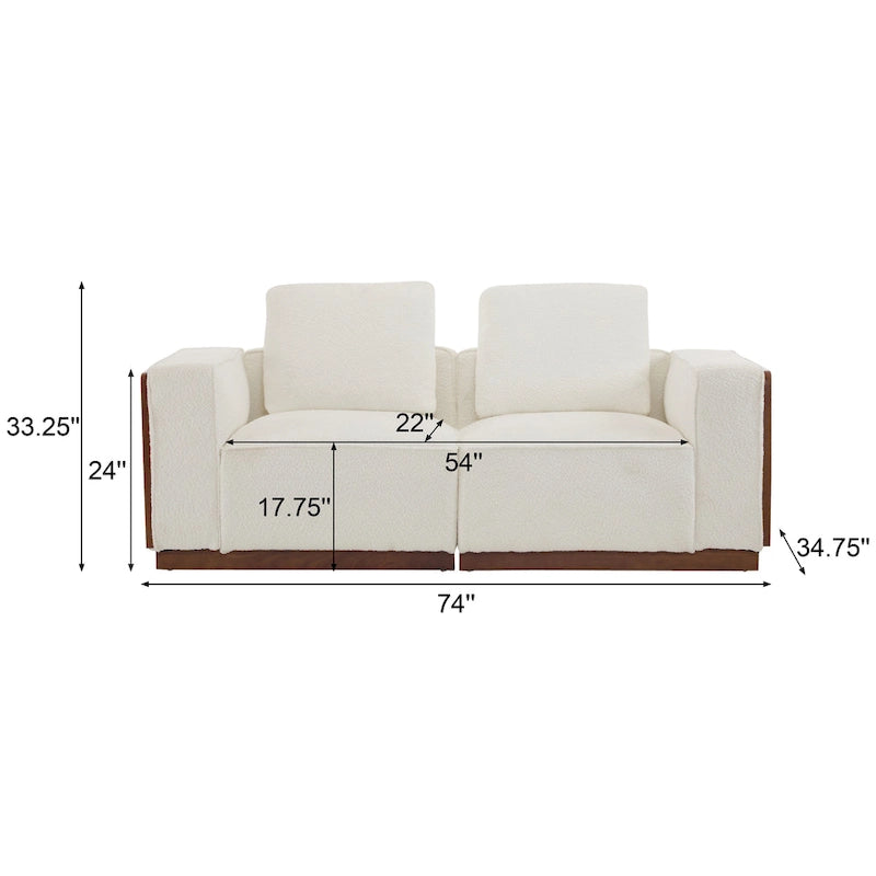 Christopher Knight Home 2 Seater Beige 74 Width Modular Sofa
