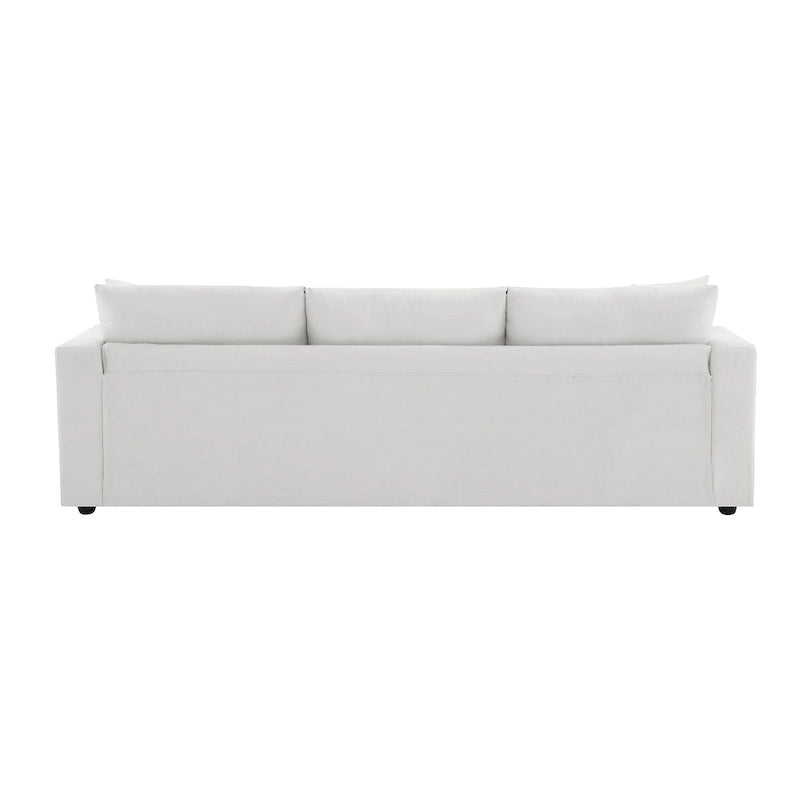 101 L-Shaped Cloud Sectional Sofa with Ottoman & Pocket Springs
