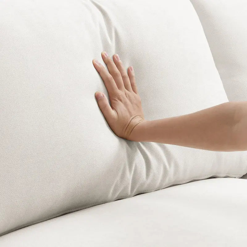 101 L-Shaped Cloud Sectional Sofa with Ottoman & Pocket Springs