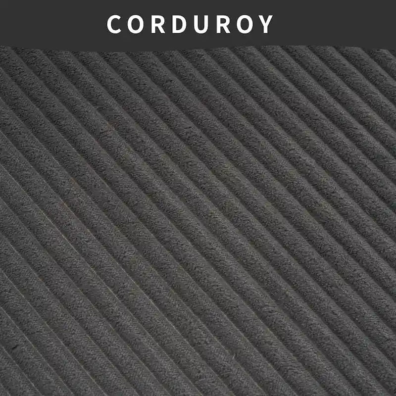 101.6 Corduroy L-Shaped Sectional Sofa with Chaise Lounge and 4 Pillows