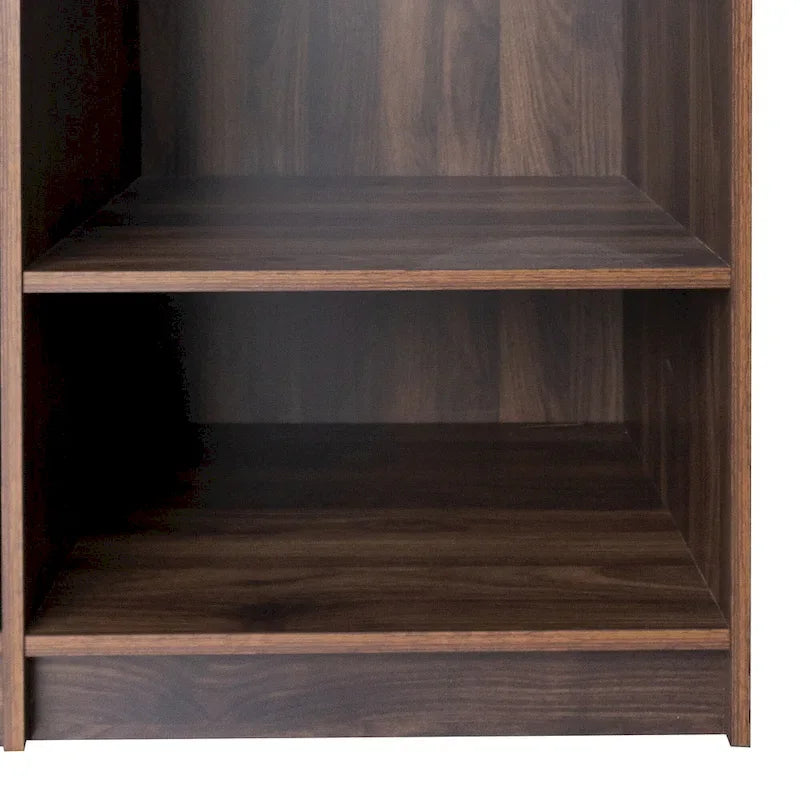 Open Wardrobe Armoire Closet, Armoire Wardrobe with 2 Hanging Rails and 3 Drawers, Wooden Wardrobe Storage Closets