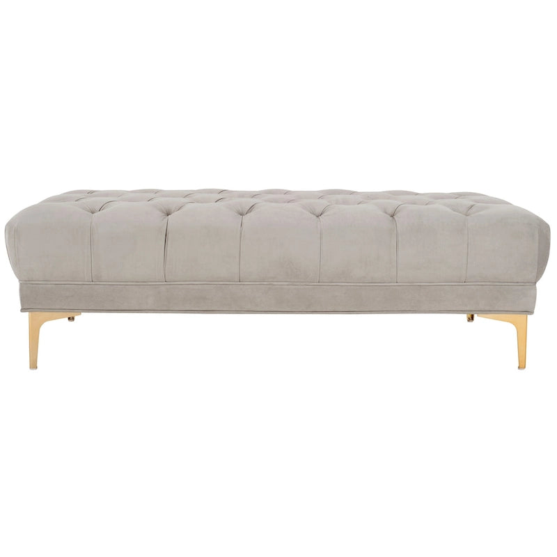 SAFAVIEH Rennie Navy/ Brass Tufted Rectangular Bench - 54 x 27 x 16 - 54Wx27Dx16H