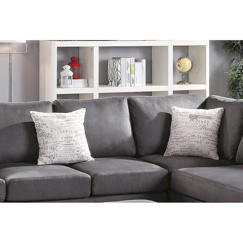 3 Piece Microfiber Sectional Sofa Set