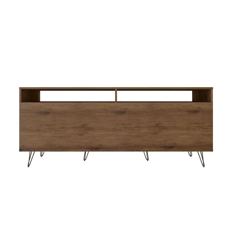 Manhattan Comfort Rockefeller 62.99 In. Metal Leg Media Cabinet Console