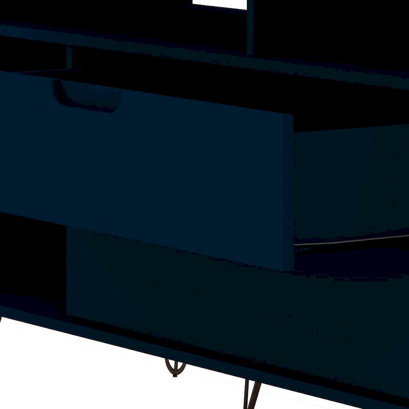 Manhattan Comfort Rockefeller 62.99 In. Metal Leg Media Cabinet Console