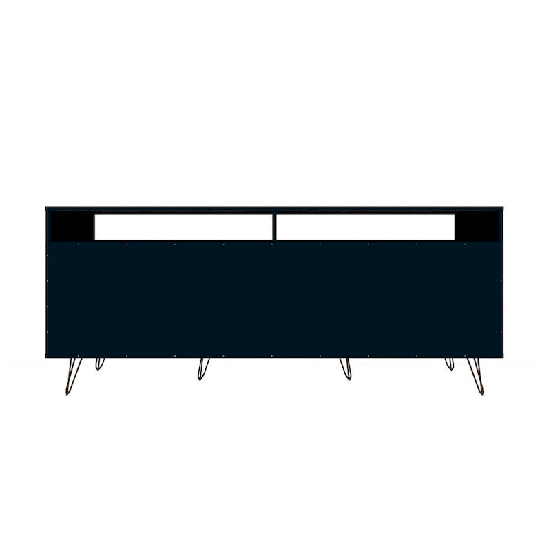 Manhattan Comfort Rockefeller 62.99 In. Metal Leg Media Cabinet Console