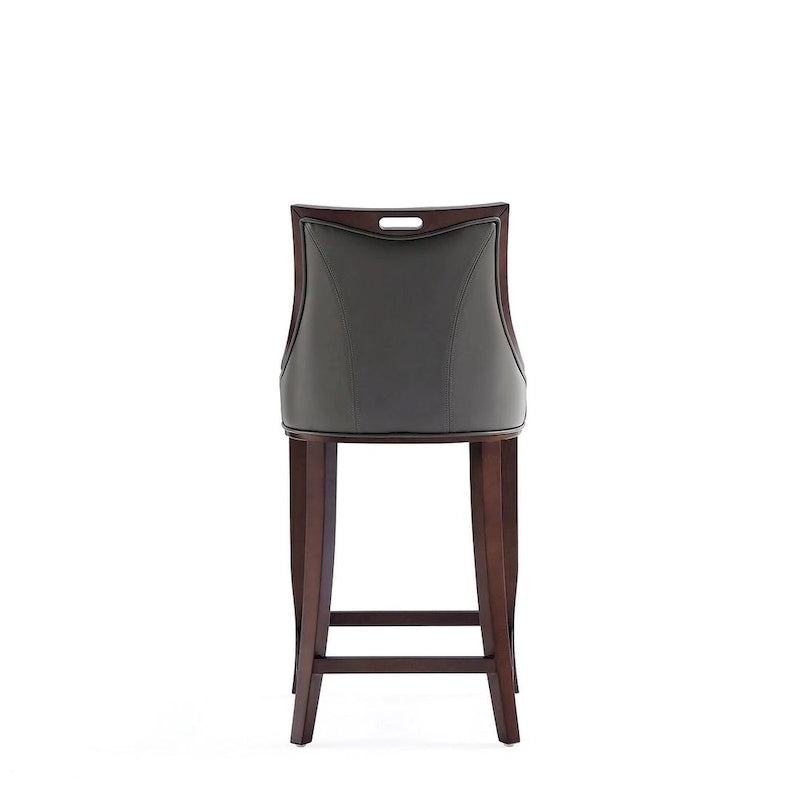 Manhattan Comfort Emperor 41 in. Walnut Beech Wood Bar Stool (Set of 3)