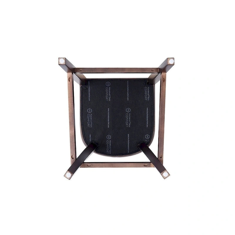 Manhattan Comfort Emperor 41 in. Walnut Beech Wood Bar Stool (Set of 3)