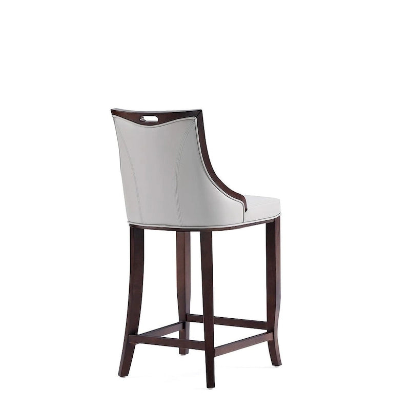 Manhattan Comfort Emperor 41 in. Walnut Beech Wood Bar Stool (Set of 3)