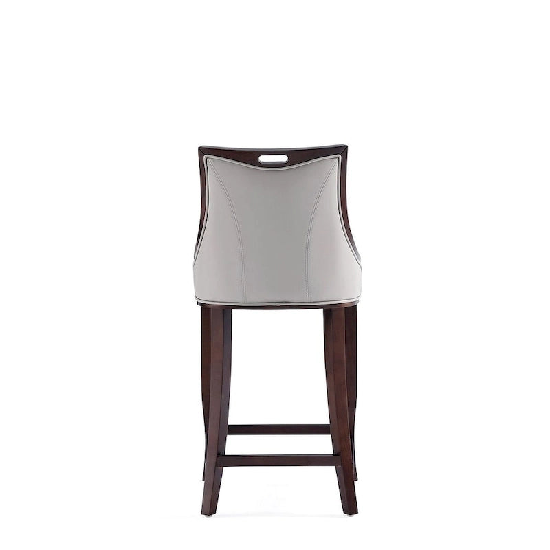 Manhattan Comfort Emperor 41 in. Walnut Beech Wood Bar Stool (Set of 3)