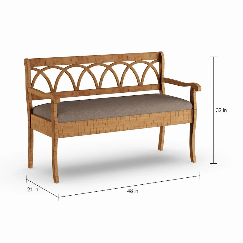 Copper Grove Watchorn Storage Bench with Seat Cushion
