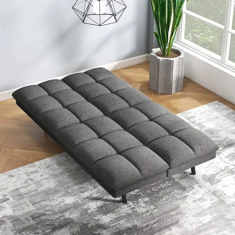 Modern Memory Foam Futon with Adjustable Armrests