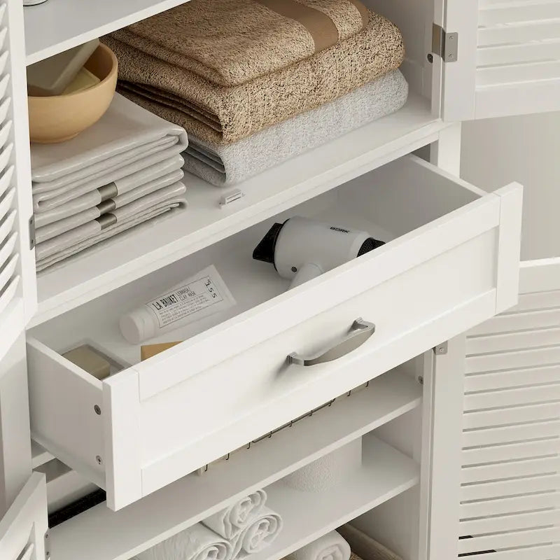 Timechee 30Bathroom Cabinet Storage Cabinet Doors Wooden Floor Cabinet