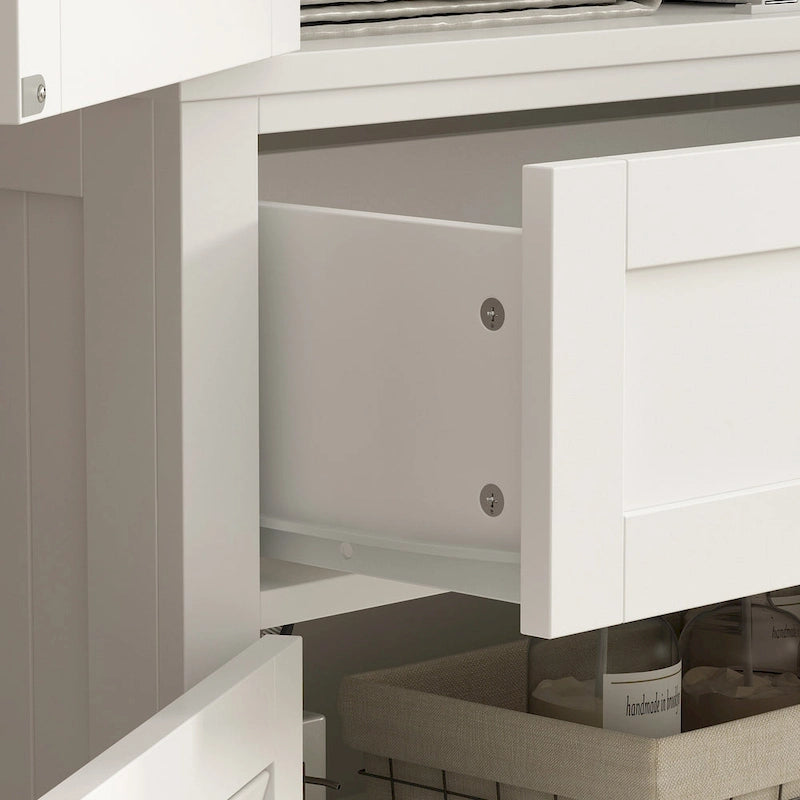 Timechee 30Bathroom Cabinet Storage Cabinet Doors Wooden Floor Cabinet