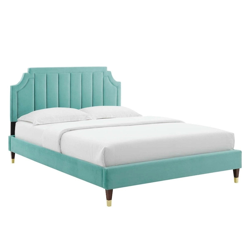 Sienna Performance Velvet Queen Platform Bed