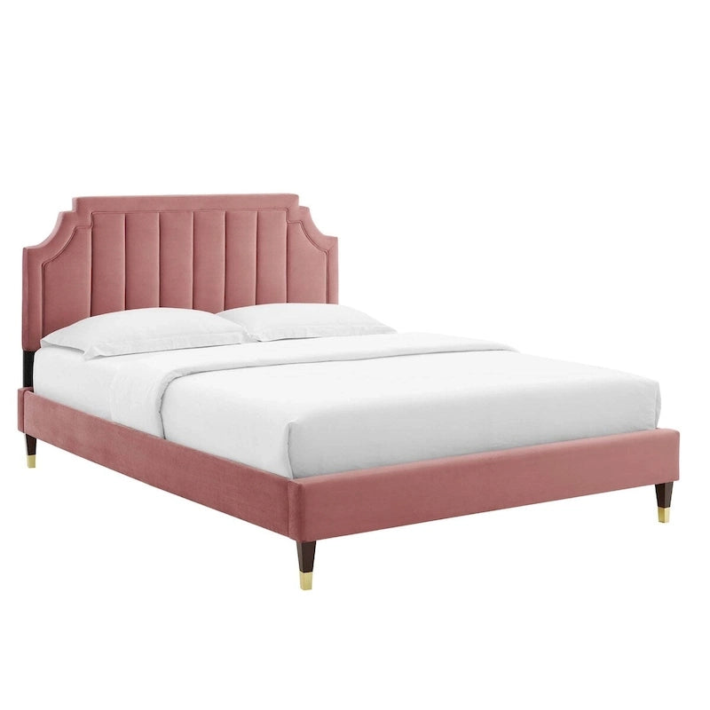 Sienna Performance Velvet Queen Platform Bed