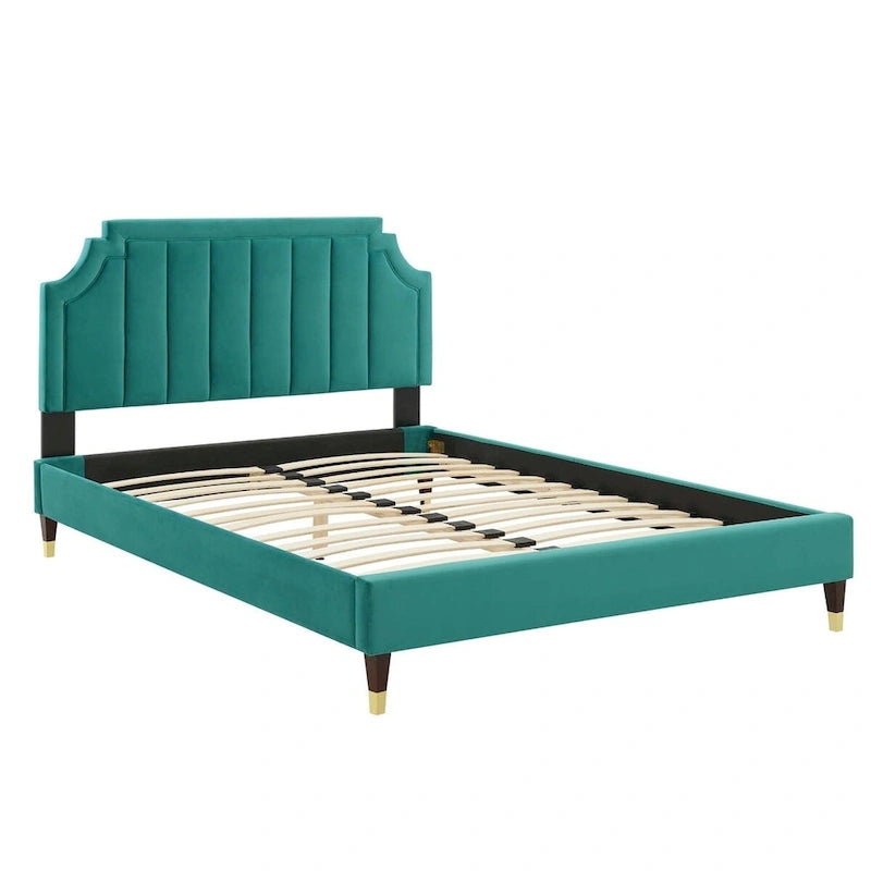 Sienna Performance Velvet Queen Platform Bed
