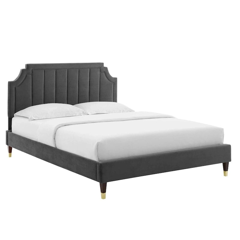 Sienna Performance Velvet Queen Platform Bed