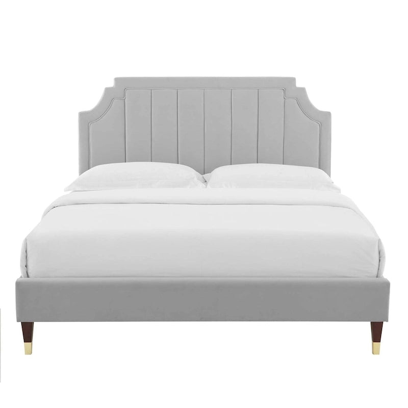 Sienna Performance Velvet Queen Platform Bed