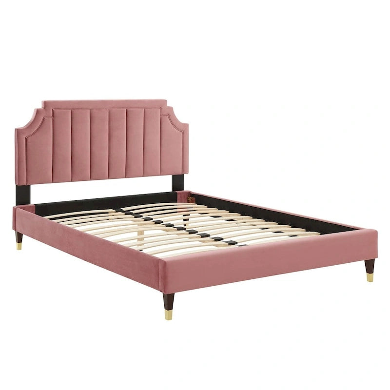 Sienna Performance Velvet Queen Platform Bed