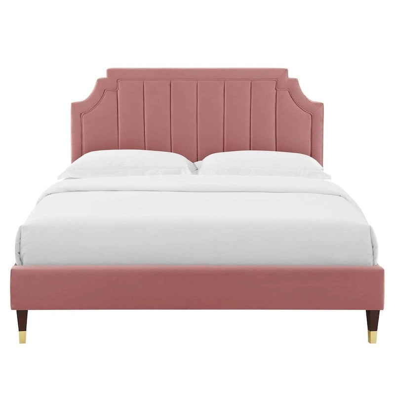 Sienna Performance Velvet Queen Platform Bed