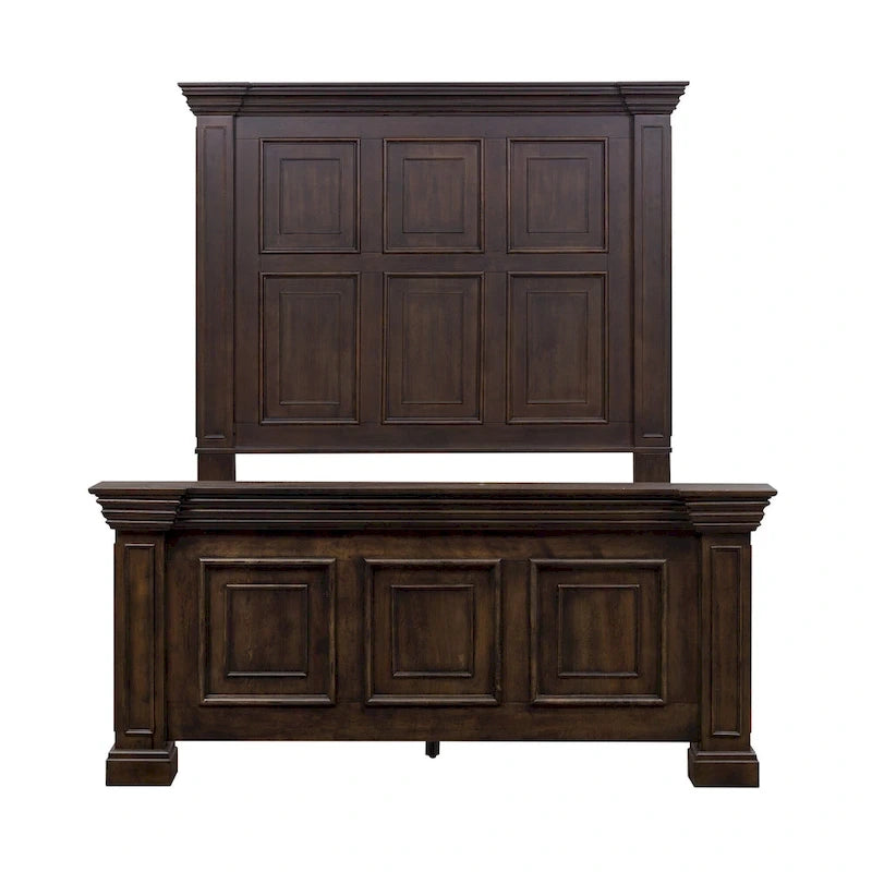 Big Valley Brownstone Distressed Queen Panel Bed