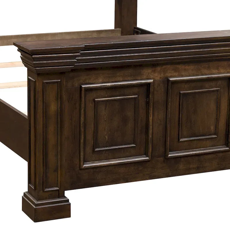 Big Valley Brownstone Distressed Queen Panel Bed