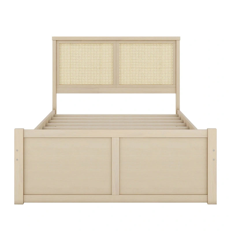 Full Size Wood Storage Platform Bed