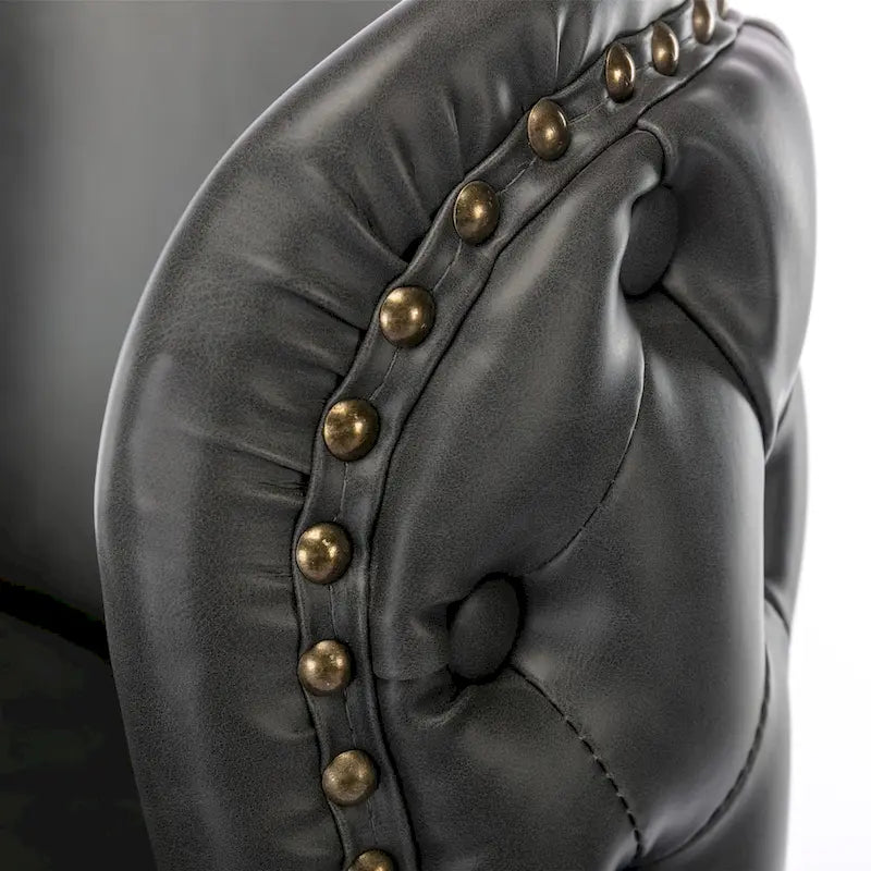 Modern Upholstered Bar Stools with the whole Back Tufted Swivel Barstools Adjusatble Seat Height