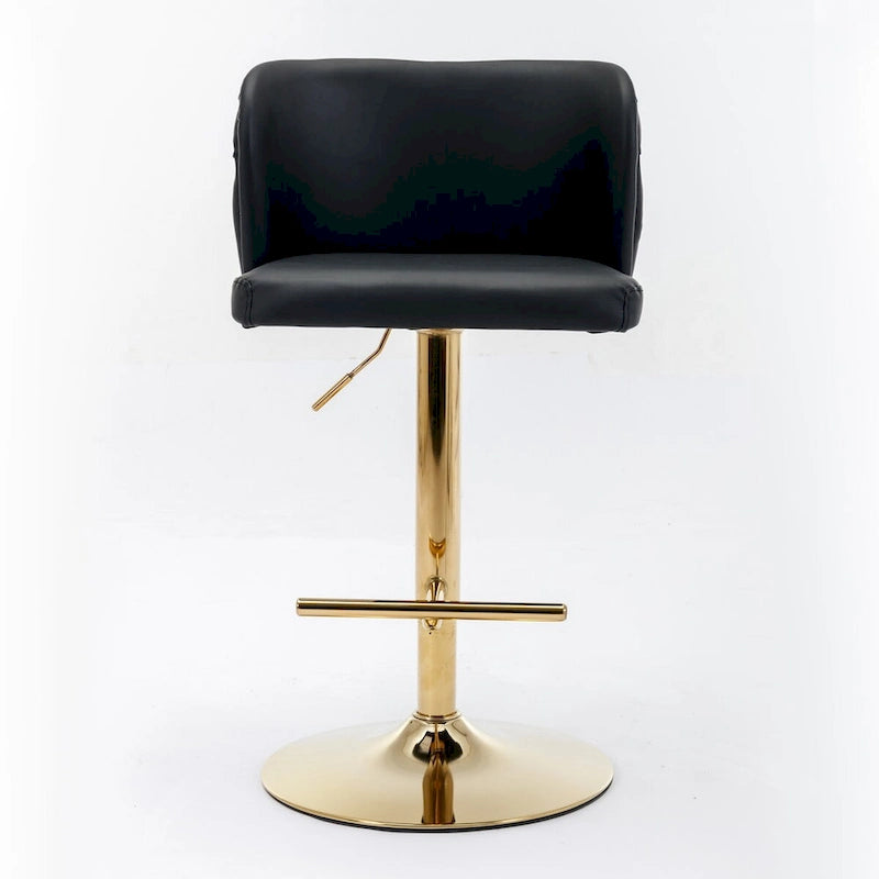 Modern Upholstered Bar Stools with the whole Back Tufted Swivel Barstools Adjusatble Seat Height
