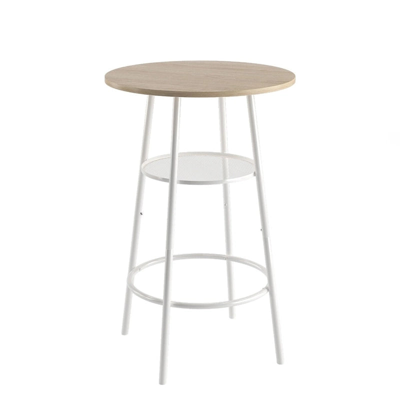 CUSchoice Stylish Bar Table Set With 2 Stools and Partition Included - 24*24*35.5(inch)
