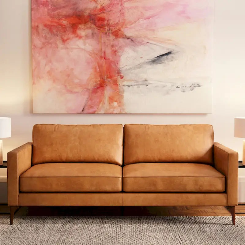 Poly & Bark Mateo 82.5 Sofa - Full Grain Genuine Italian Leather