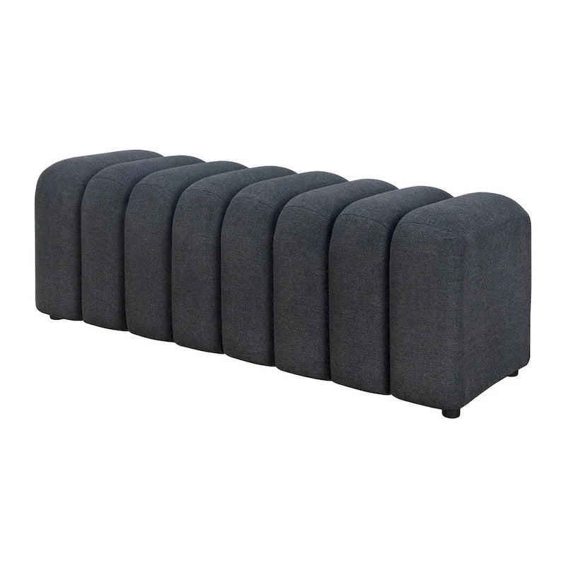 DelSur Channel Tufted Accent Bench
