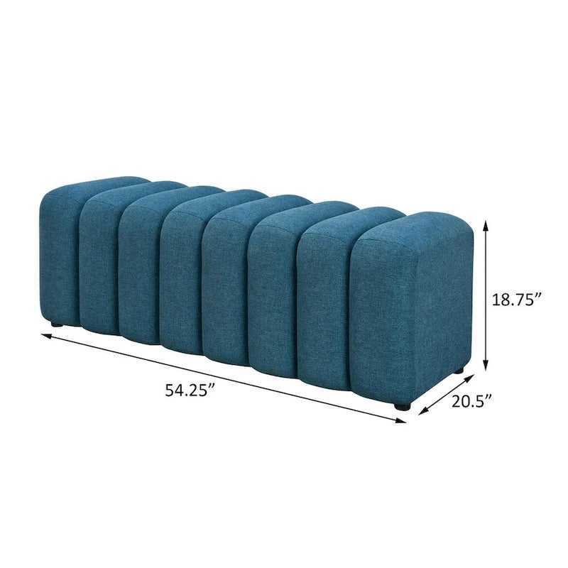 DelSur Channel Tufted Accent Bench