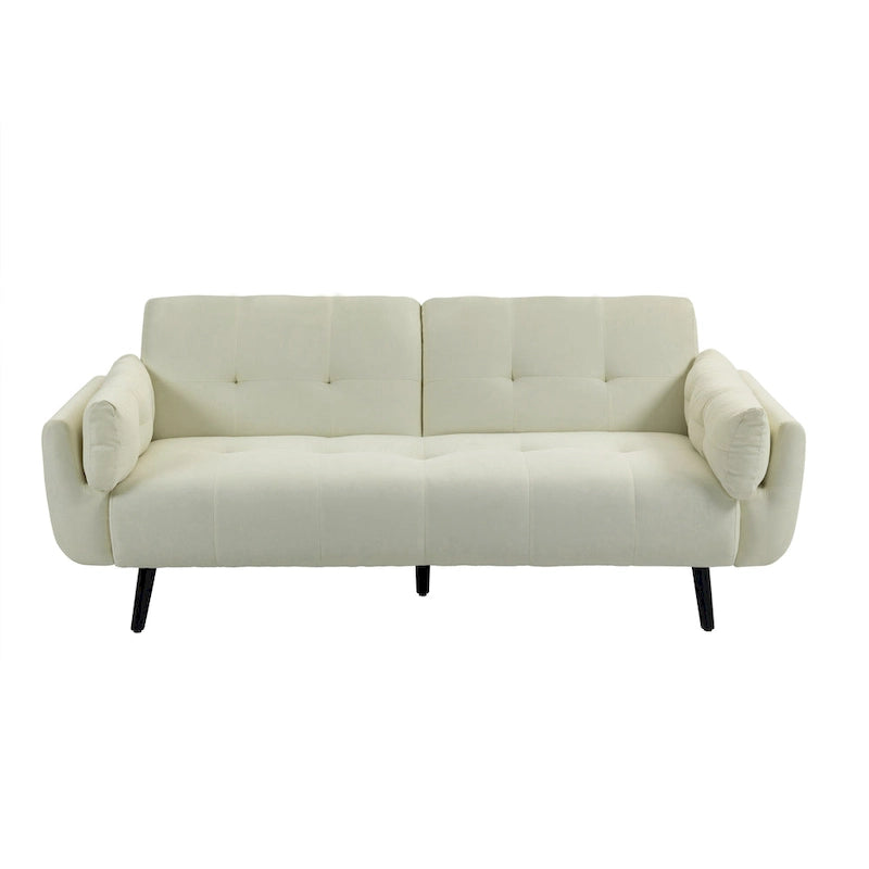 2Set Futon Convertible Sofa Bed Adjustable Reclining Sleeper