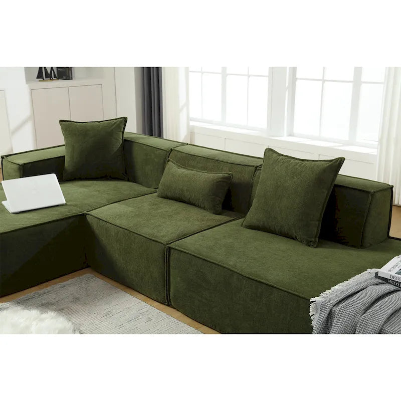 Modern Minimalist Modular Combination L-shaped Sofa Set,Free Installation Sofa
