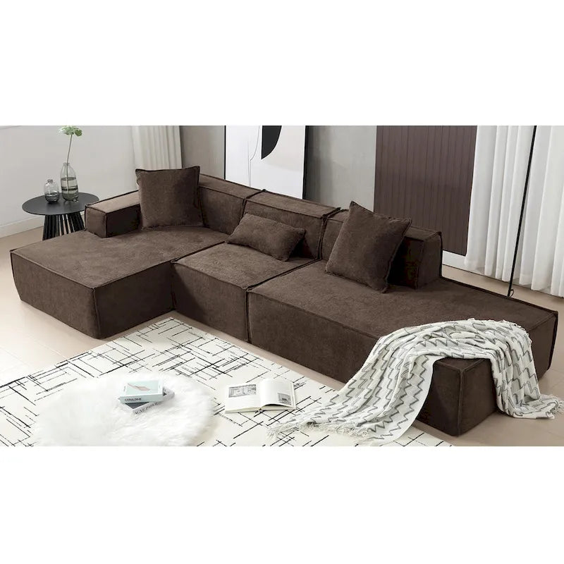 Modern Minimalist Modular Combination L-shaped Sofa Set,Free Installation Sofa