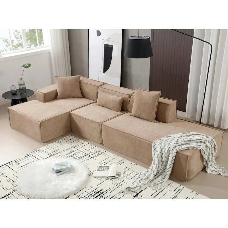 Modern Minimalist Modular Combination L-shaped Sofa Set,Free Installation Sofa