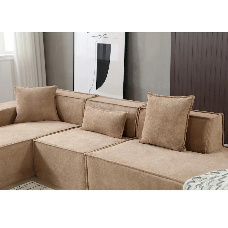 Modern Minimalist Modular Combination L-shaped Sofa Set,Free Installation Sofa