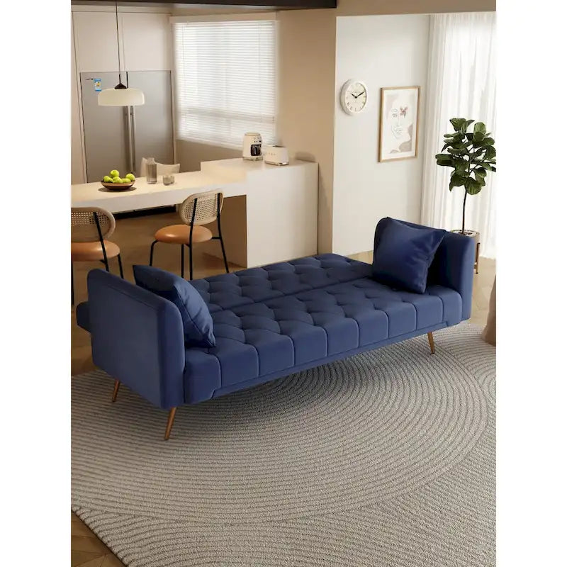 71 Convertible Double Folding Living Room Sofa Bed