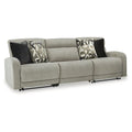 Signature Design by Ashley Colleyville Gray 3-Piece Power Reclining Sectional Sofa - 109W x 38D x 39H