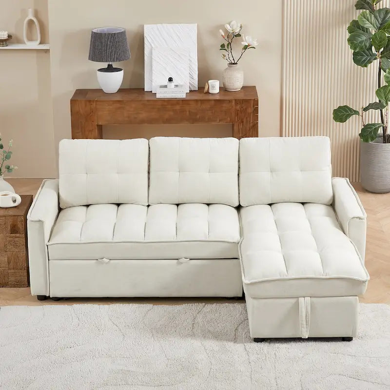 L-Shaped Sectional Sofa with Reclining Storage