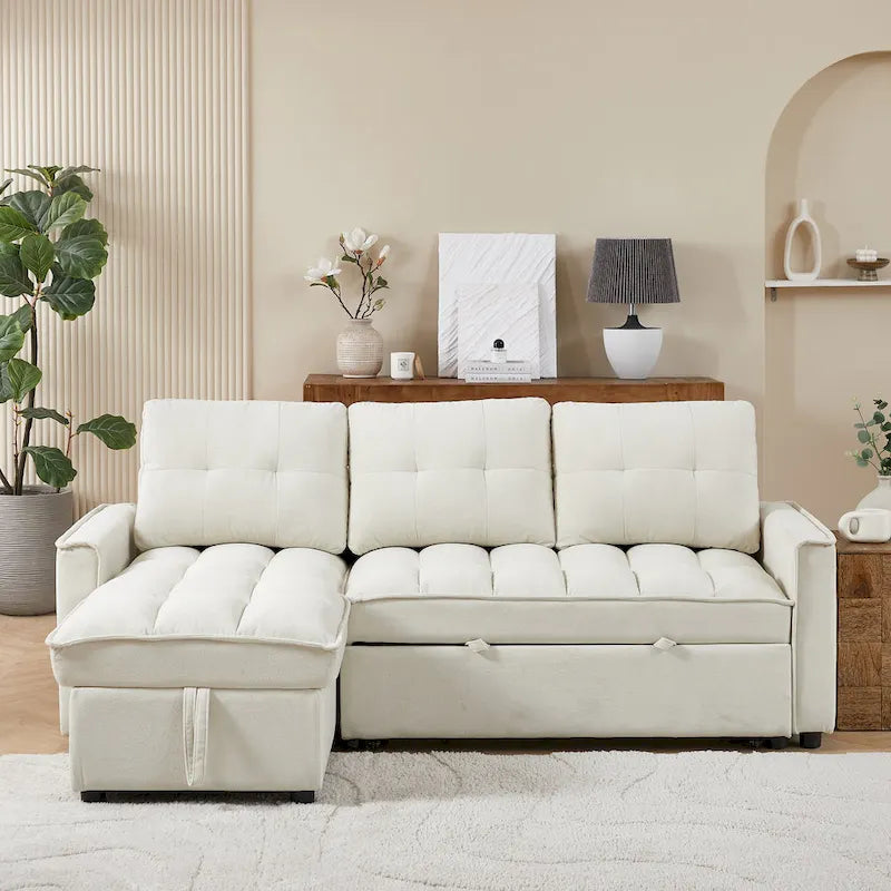 L-Shaped Sectional Sofa with Reclining Storage