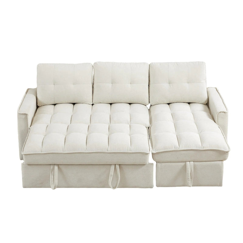 L-Shaped Sectional Sofa with Reclining Storage