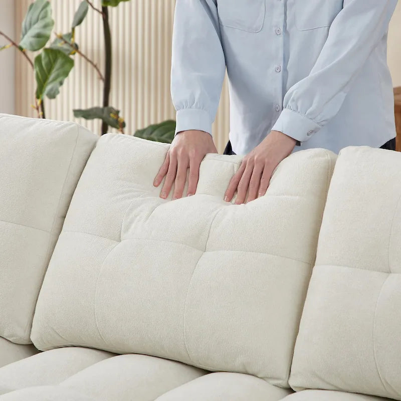 L-Shaped Sectional Sofa with Reclining Storage