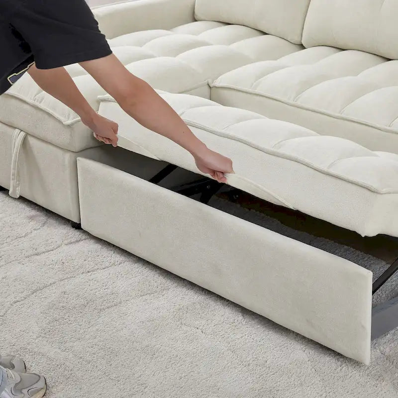 L-Shaped Sectional Sofa with Reclining Storage