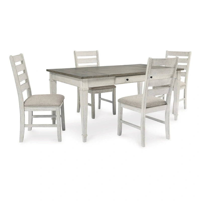 Signature Design by Ashley Skempton White / Light Brown 5-Piece Dining Package