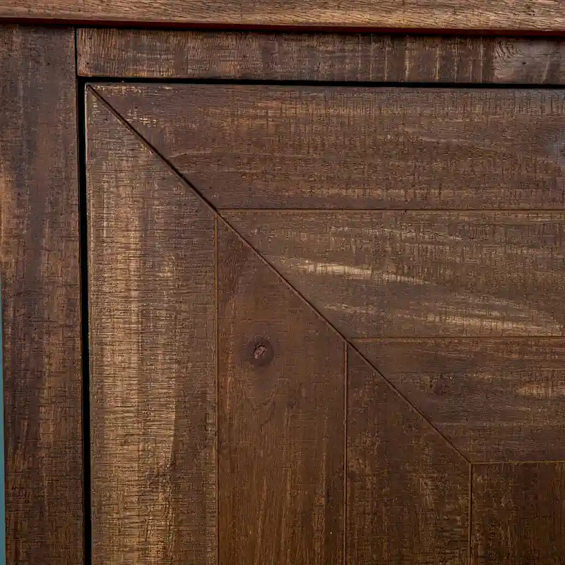 2-Door Accent Wooden Style Storage Cabinet with Shelves