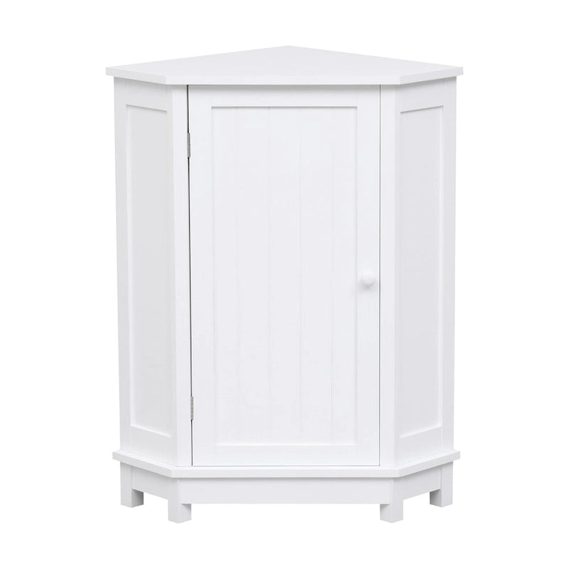 Bathroom Cabinet Triangle Corner Storage Cabinet with Shelf Modern Style - 17.5 L x 17.5 W x 31.4 H